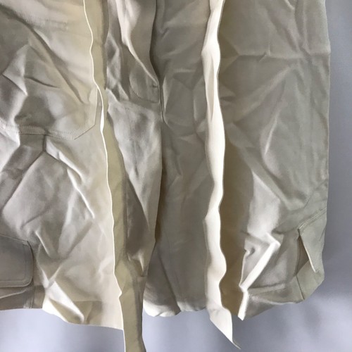 $390 Helmut Lang Womens Dupioni Cargo Silk Bermuda Short Size 2 Ivory Shorts New - Picture 4 of 10
