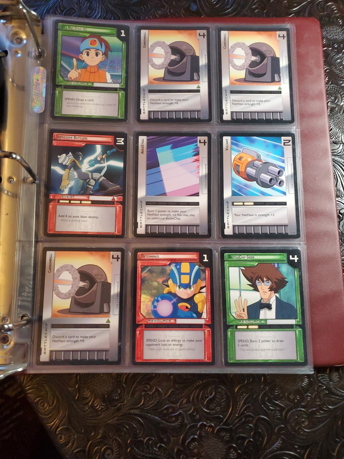 Mega Man NT WARRIOR Trading card game 2004 binder lot 120 cards