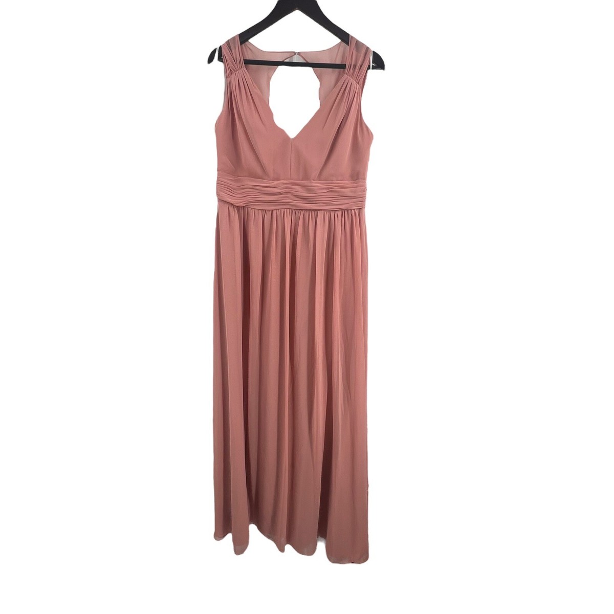 jenny packham rose gold dress Cap Sleeve Cutout Illusion Back Desert 16 New High Back