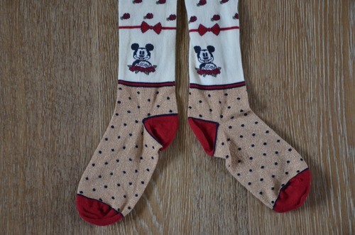 Monnalisa Girls Mickey Mouse Tights Size 7 NWOT Made in Italy! - Picture 2 of 5