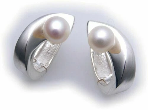 Orecchini di lusso con perle d'argento in argento sterling