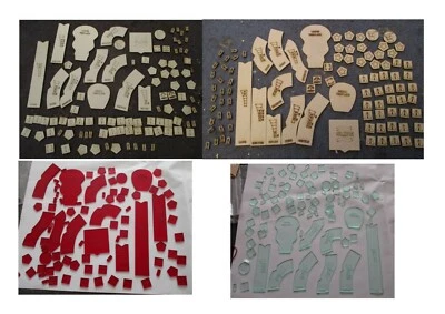 Gasland Templates and Tokens Templates in Wood or White or Colour Acrylic