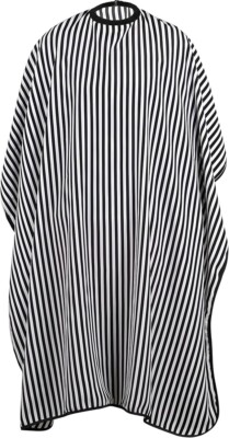Trixes Friseurkleid in voller Länge NEU schwarz weiß größenverstellbar Friseurkappe