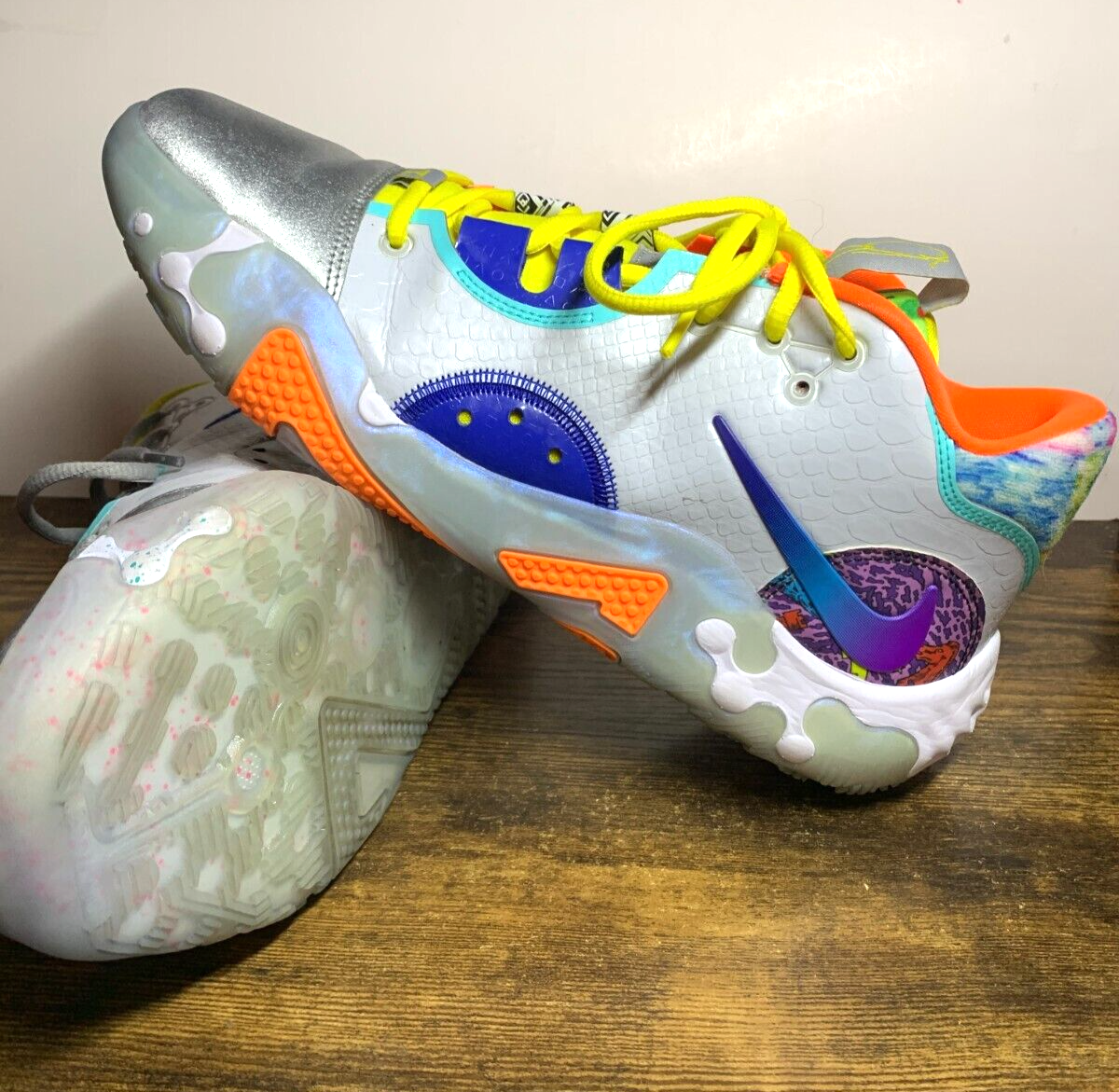 (希少)PG6 what the 27cm Nike PG 6 'What The' Metallic Silver Sneakers, Size 15 BNIB