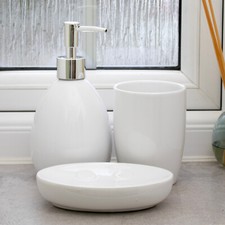 Set Of 3 Glossy Ceramic