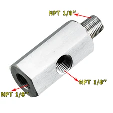 Oil Pressure Sensor Tee to NPT Adapter Turbo NPT Adapter Engine Gauge