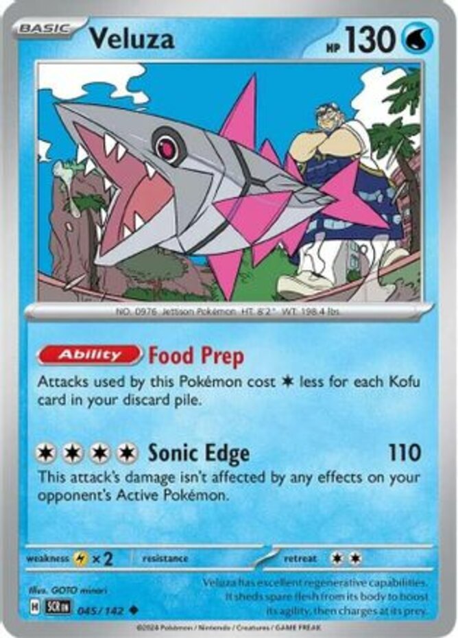 Pokemon Veluza - 045/142 - Uncommon - Reverse Holo NM-Mint Stellar Crown