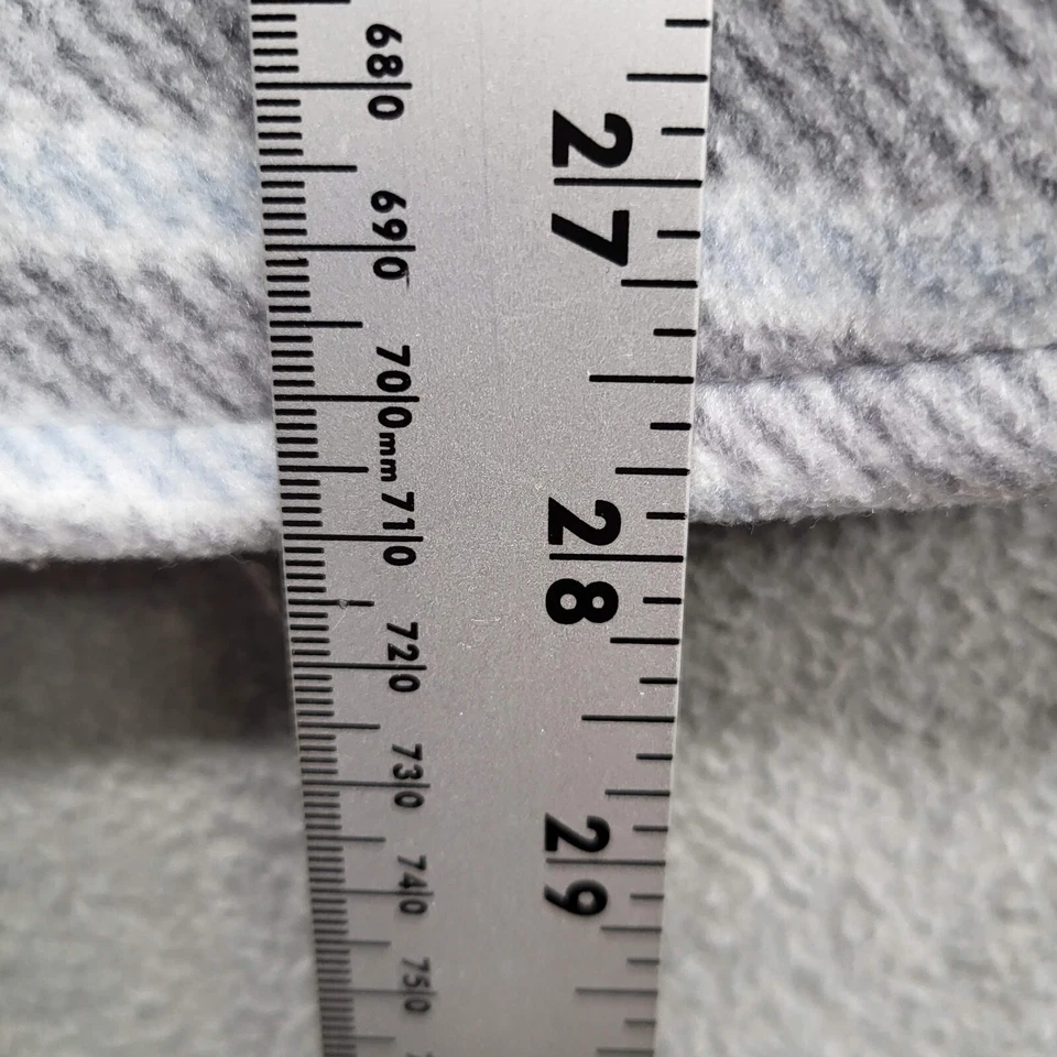 O'Neill Boy Button Up Shirt Large White Striped Flannel Snap Long Sleeve Pockets - Image 4 of 4