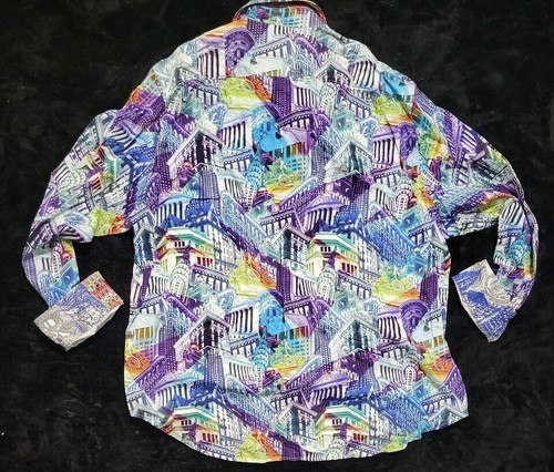 Robert Graham Stonewall NYC Classic Fit Langarm Hemd bestickt XL - Bild 2 von 4