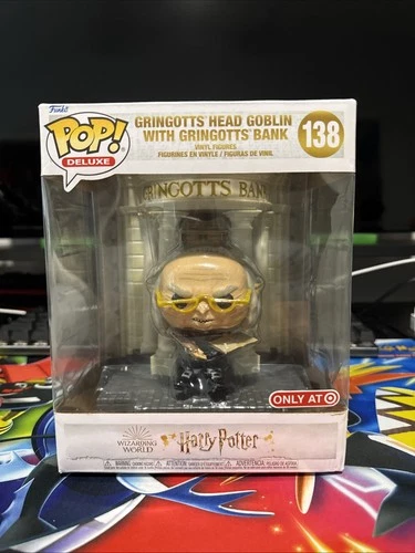 Funko POP! Harry Potter Deluxe 138 Gringotts Head Goblin With Bank W Protector