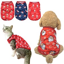 Pet Christmas Clothes Cat Costume Dog Vest New Year Festival Puppy Apparel Soft