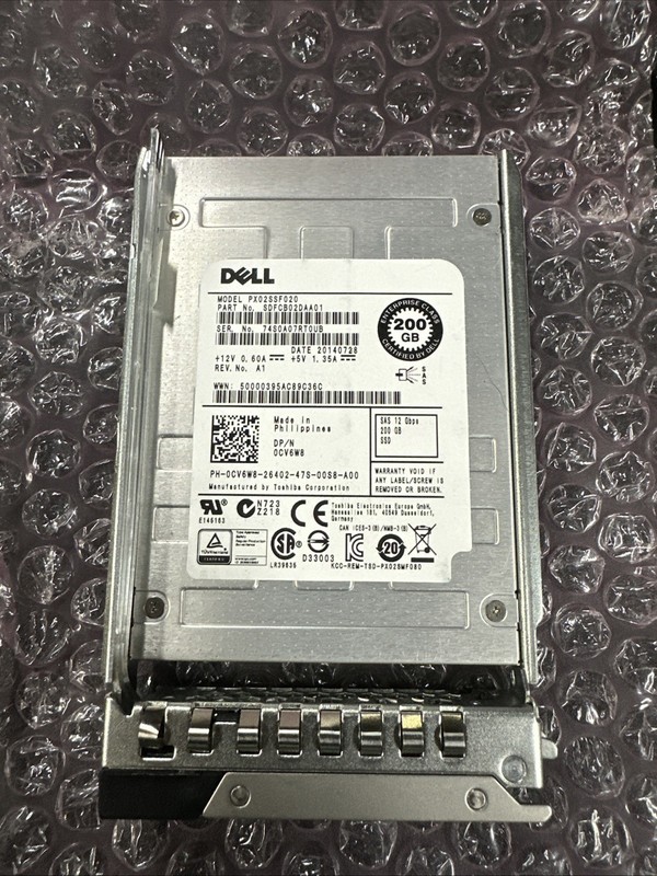 Dell PX02SSF020 200GB 2.5" Write-Intensive Server SAS SSD Drive ( UNTESTED )
