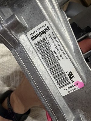 Ebmpapst RG128/1300-3612-020303 Centrifugal Blower Fan 120V