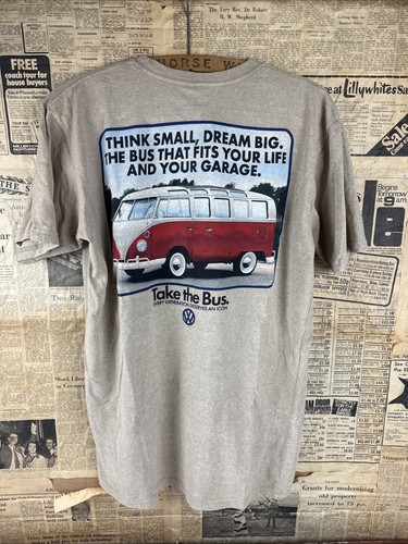 Original VW Authentic Mens T-Shirt Size L Vintage VW Camper Van Transporter BNWT - Picture 1 of 5