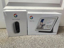 SEALED GOOGLE NEST HELLO WIRED DOORBELL NC5100GB + HOME HUB - SECURITY CAMERA