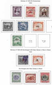 12 Salvador Stamps from Quality Old Antique Album 1932-1934