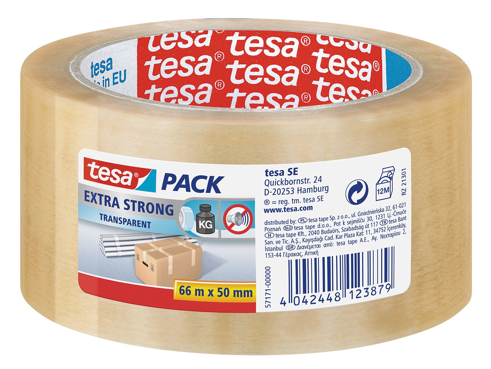 tesa Extra Strong PVC Packing Tape for Packing Heavy Parcels and Boxes Clear 6 - Image 2