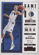 2017-18 Panini Contenders Game Ticket Dirk Nowitzki #62 HOF 03us