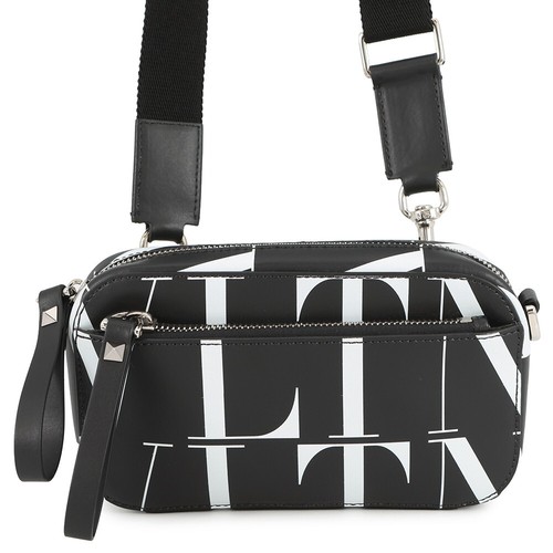 Valentino Garavani Shoulder Bag VLTN Logo VALENTINO 2 way Body Bag Black Assura