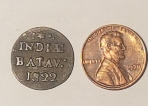Coin ½ Duit Willem I Netherlands East Indies 1822 combined shipping - Foto 1 di 2