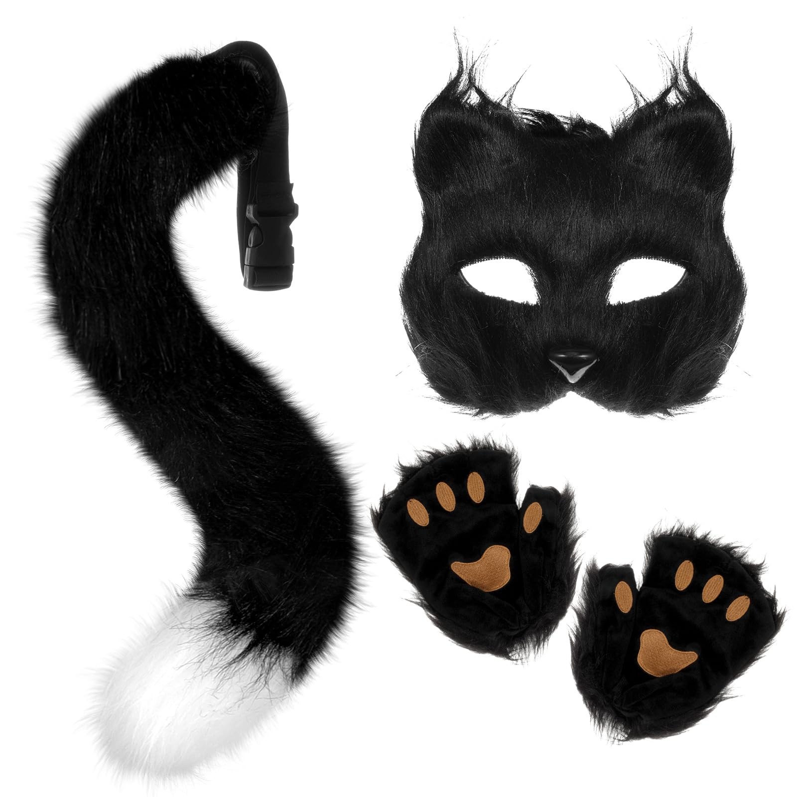 Costume de Renard Ensemble Accessoires Fourrure pour Cosplay Adulte