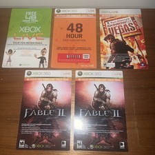 Microsoft Xbox 360 Live Free 48 Hour Trial GOLD Card Lot of 5 (UNUSED)