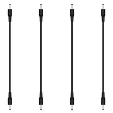 DC Power Cable Male to Male, 4-Pack 1FT 3.5mm x 1.35mm DC Plug Jack Power Sup...