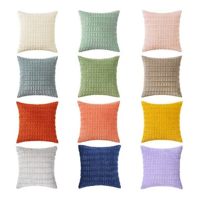 Weicher Cord Überwurf Kissenbezug für bequemes Arbeitszimmer 18x18/20x20 Zoll - Bild 1 von 4