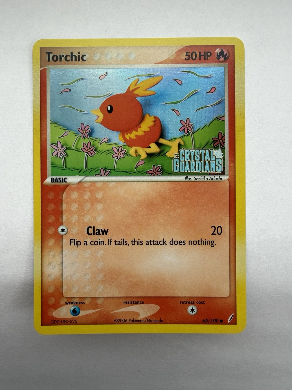 Torchic 65/100 Reverse Holo Pokemon EX Crystal Guardians - NM