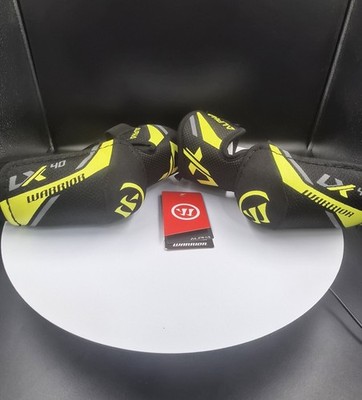 Warrior Alpha LX 40 Junior Medium Ice Hockey Elbow Pads Black/Yellow Adjustable