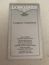 LONGINES Charleston Moonphase Istruzioni Booklet