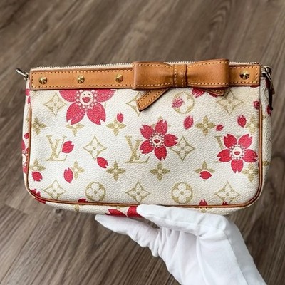 ✨LOUIS VUITTON Murakami Red Monogram Cherry Blossom Pochette Bag