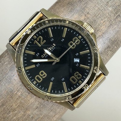 Caravelle New York by Bulova Men 44B104 Dress Gold Tone Quartz 44mm Watch 7 3/4''