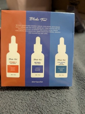 Blithe Time Facial Serum Set Vitamin C Retinol Hyaluronic Acid 30ml x 3pcs