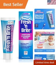 ADA Accepted Mint Flavor Denture Cleaner Paste for Fresh Breath  Deep Clean