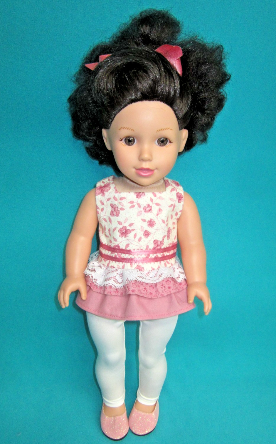 NEW ADVENTURES 18" DOLL WITH DARK BROWN HAIR AND BROWN EYES 