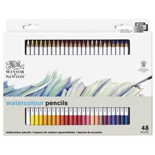Crayons de couleur - Aquarelle - Winsor et Newton - Studio - Boite métal - 48 co