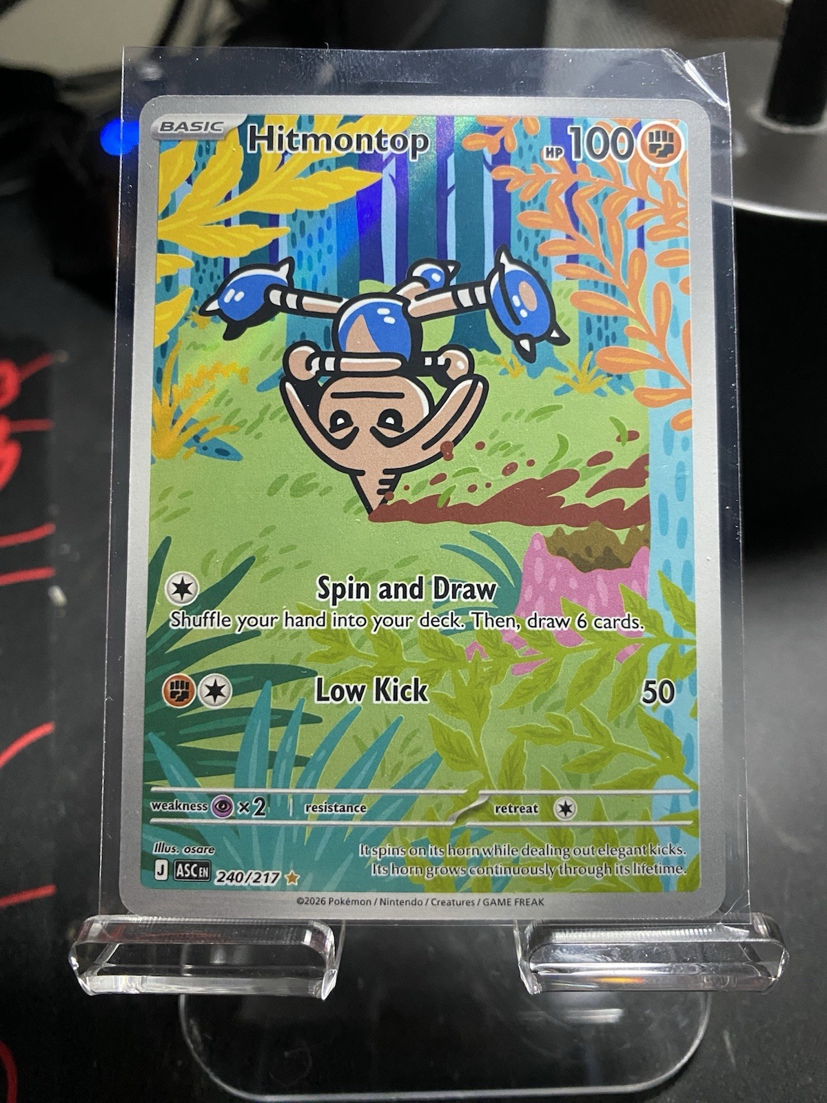 Hitmontop 240/217 Illustration Rare Ascended Heroes Pokemon Holo Near Mint