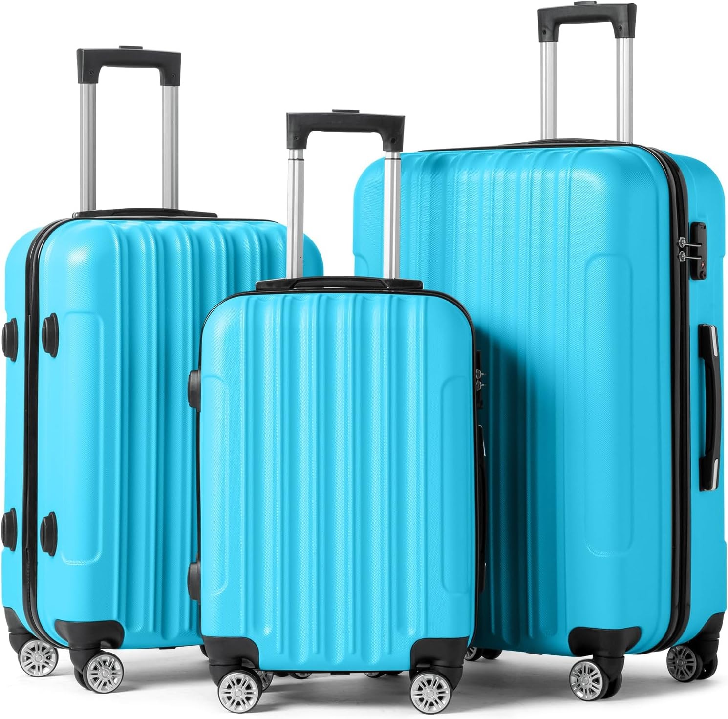 Bag Abs Trolley Hard Shell Spinner Suitcase W/tsa Lock