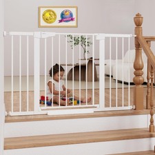 29.7  51.5" Extra Wide Baby Gate for Stairs, Pressure-Mounted Dog Gates for Do...