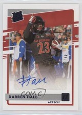 2021 Chronicles Draft Picks Donruss Rated Rookie Blue 44/99 Darren Hall Auto 0c2