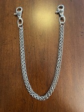 Chrome Hearts Wallet Chain Roll Link 925 Silver Double Clasp 20 Inch