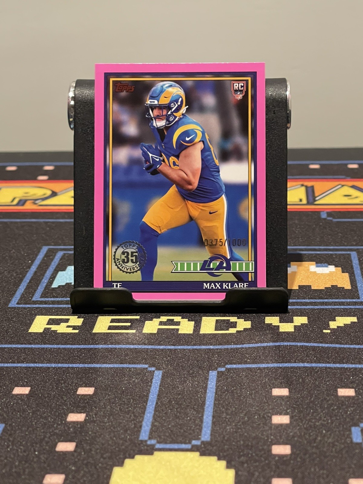 Topps 2026 Flagship Pink Border Max Klare RC Los Angeles Rams #91TR-41 0375/1000