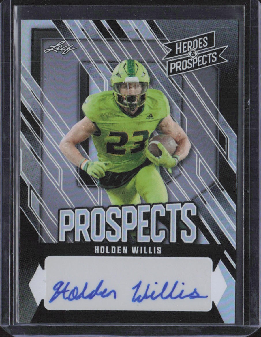 2024 Leaf Heroes & Prospects Auto Holden Willis #AP-HW2 Silver /75 (AU, RC)