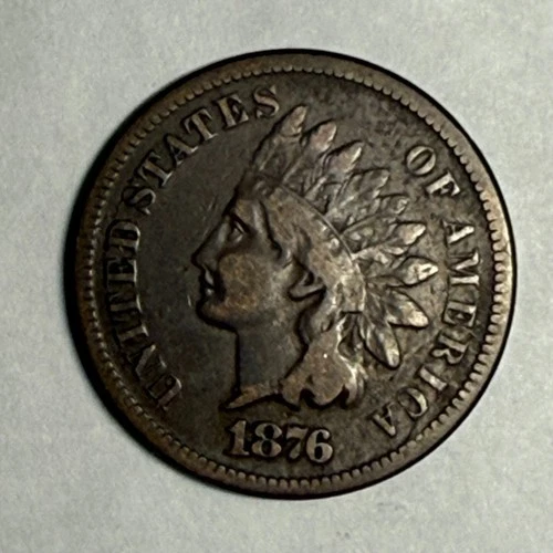 1876 INDIAN HEAD U.S. Cent. Nice FINE. #rd4