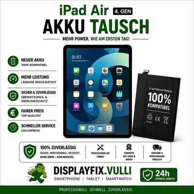 Ipad Air 4 Gen (2020)  Akku Tausch Batterie Wechsel  Premium Qualität  