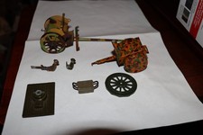 WW1 Tin TOY Military Cart Wagon, TIN COOKING MILITARY CART LEAD AMMO BOX PARTS