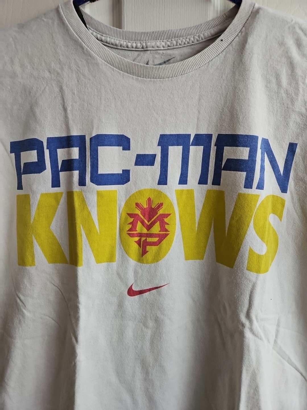 NIKE x Manny Pacquiao Pac Man Knows T-Shirt Philippines Size M 20x27 image 2