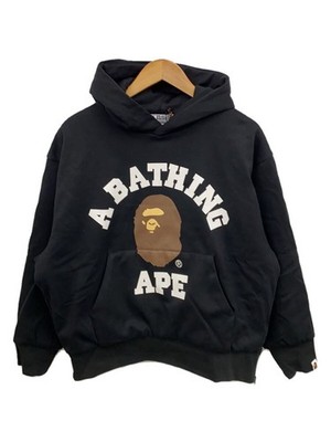 A Bathing Ape College Puffy Relaxed Fit Pullover Hoodi/001Ppk801012/Black//