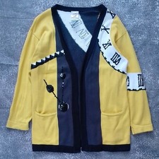 Vintage '90s Clock THEMED Bedazzled Cardigan
